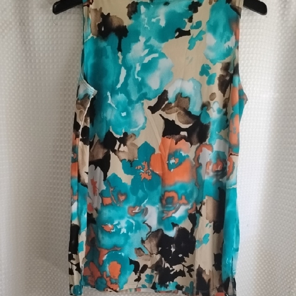 Effortless Style Teal and Black Blouse